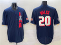 Custom #20 Navy 2021 LAA Baseball Shirt Top