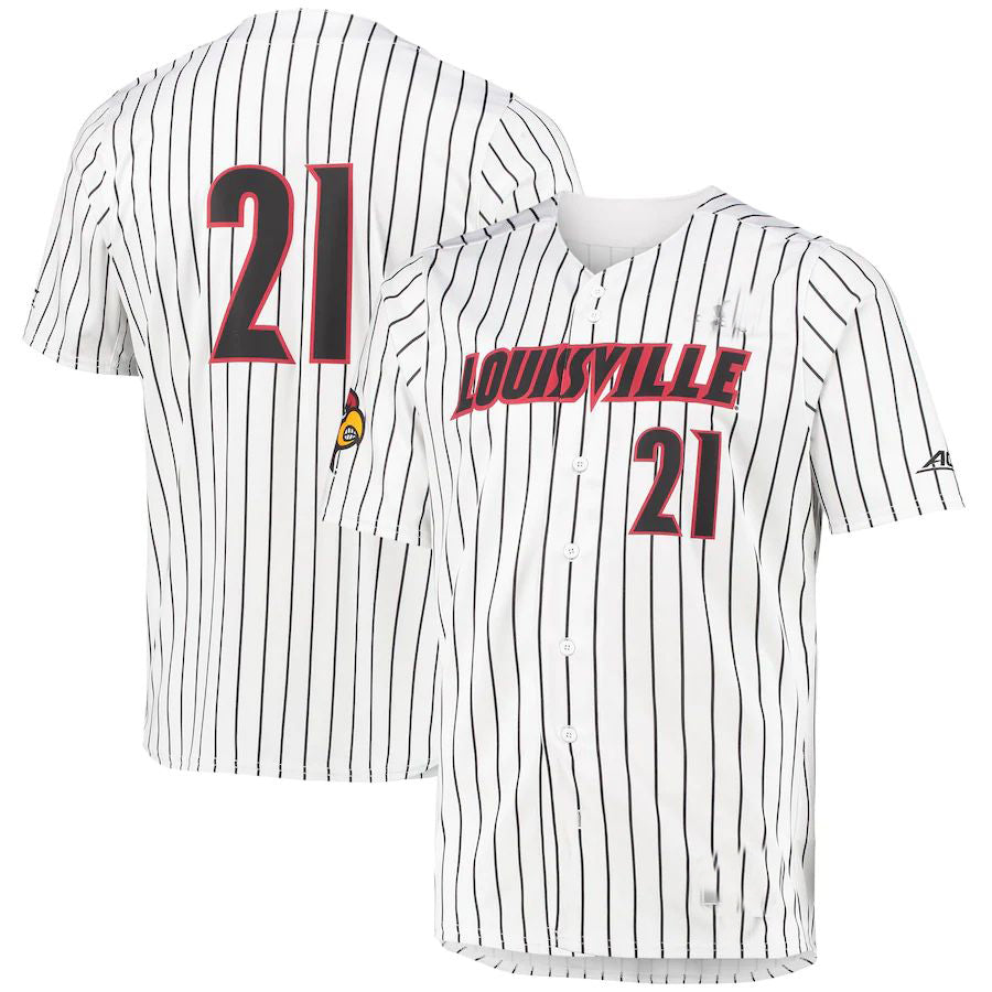 Custom #21 White STL Baseball Shirt Top