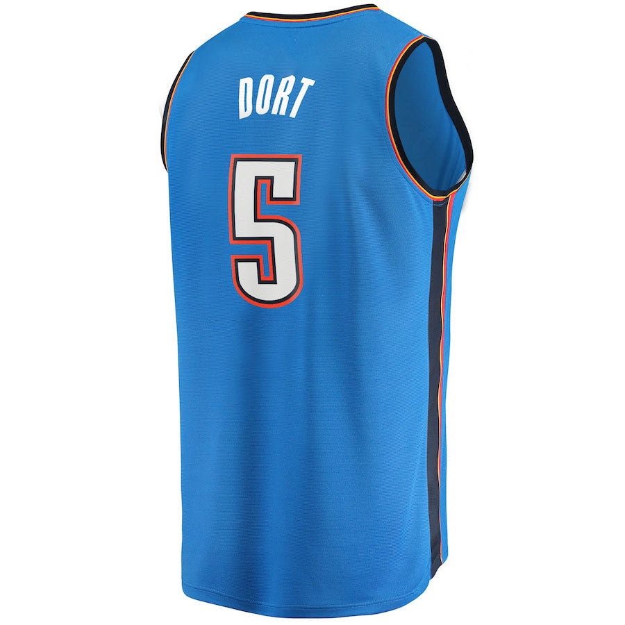 Custom #5 Blue OKC Basketball Shirt Top