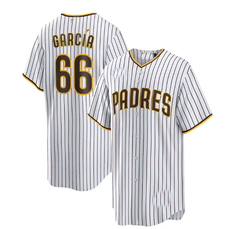 Custom #66 White SD Baseball Shirt Top