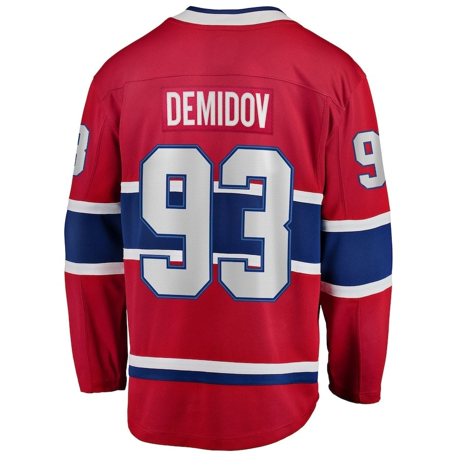 Custom #93 Red MTL Hockey Shirt Top