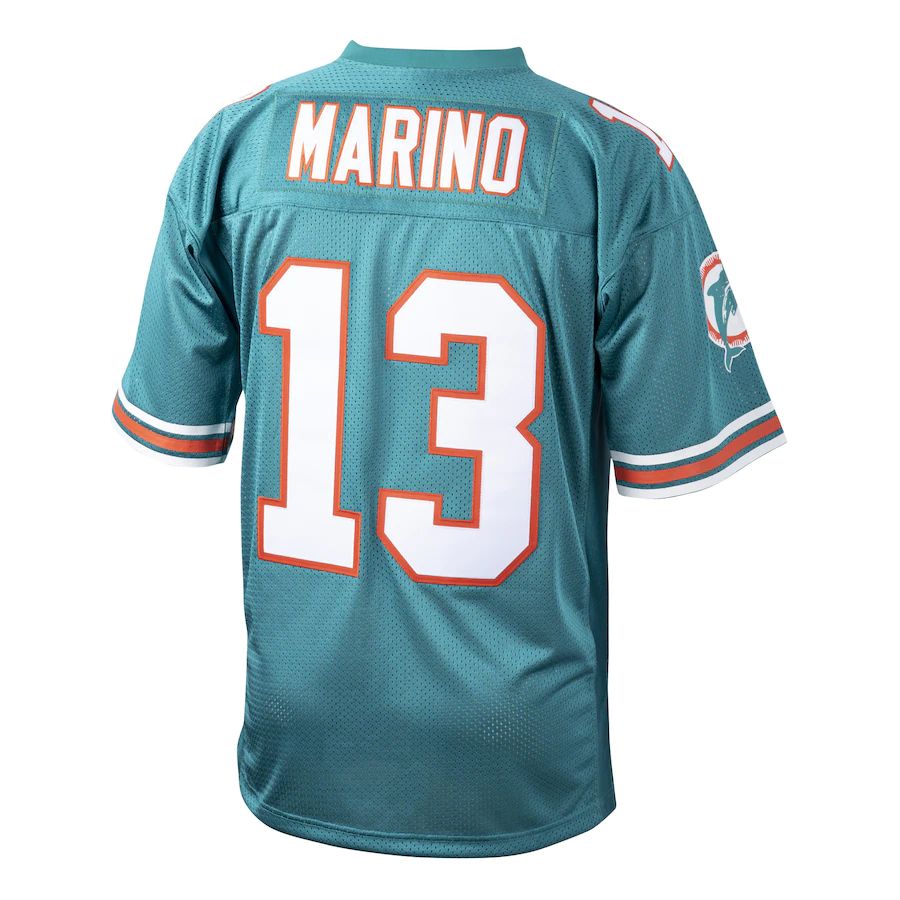 Custom #13 Aqua 1994 Throwback MIA Football Shirt Top