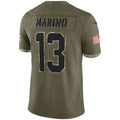 Custom #13 Olive 2022 MIA Football Shirt Top