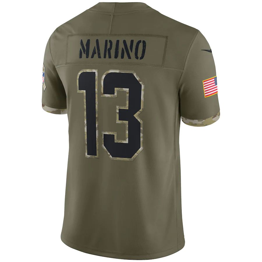 Custom #13 Olive 2022 MIA Football Shirt Top