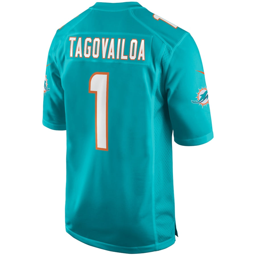 Custom #1 Aqua MIA Football Shirt Top