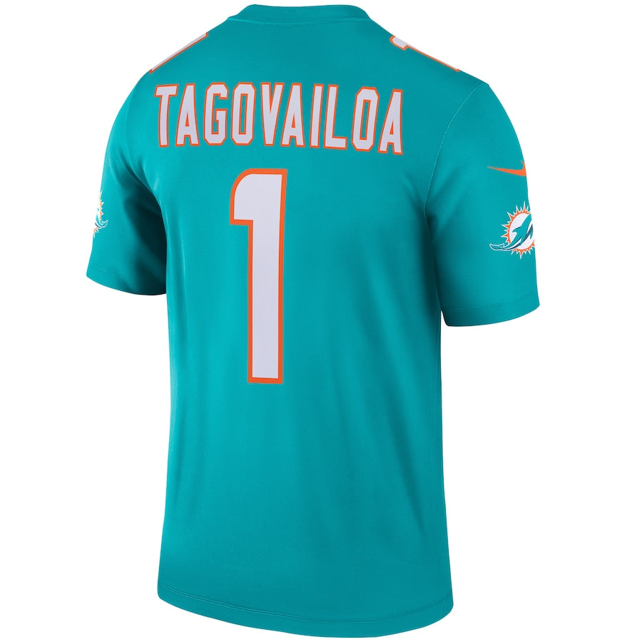 Custom #1 Aqua MIA Football Shirt Top