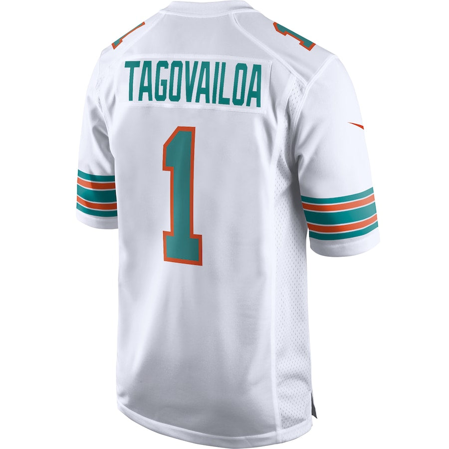 Custom #1 White MIA Football Shirt Top