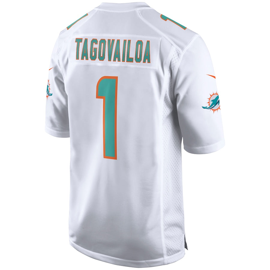 Custom #1 White MIA Football Shirt Top
