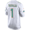 Custom #1 White MIA Football Shirt Top