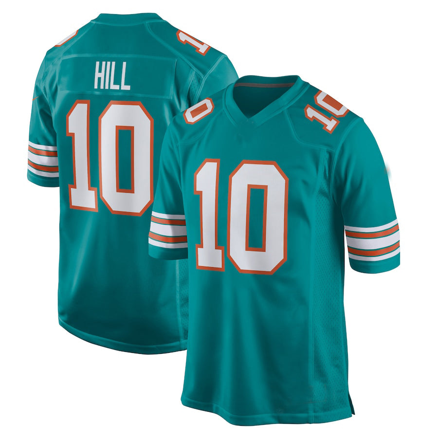 Custom #10 Aqua MIA Football Shirt Top