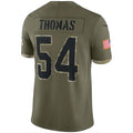 Custom #54 Olive 2022 MIA Football Shirt Top