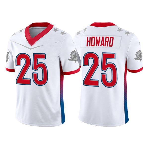 Custom #25 White 2022 MIA Football Shirt Top