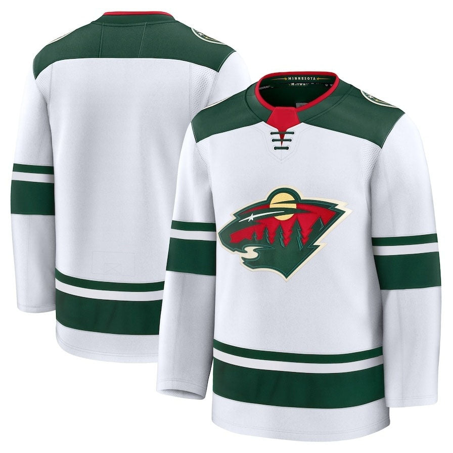 Custom White MIN Hockey Shirt Top