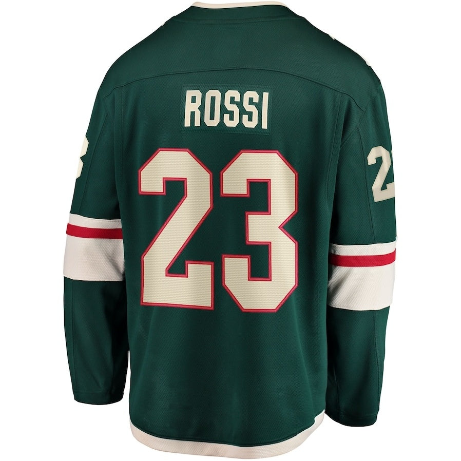 Custom #23 Green MIN Hockey Shirt Top