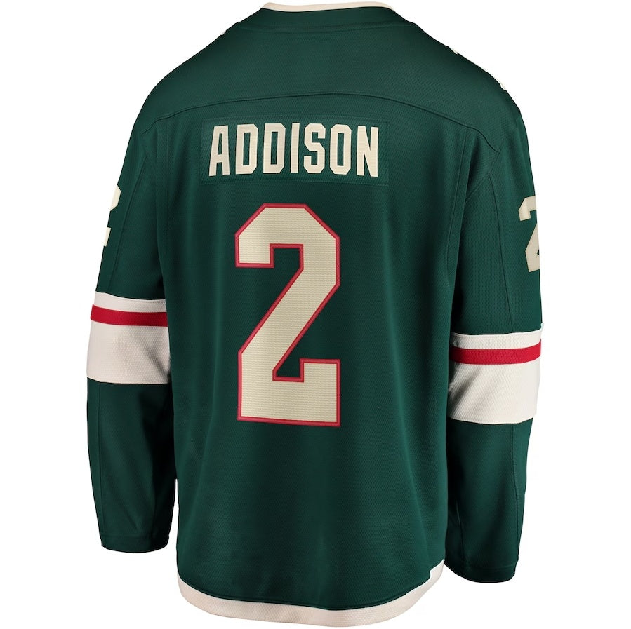 Custom #2 Green MIN Hockey Shirt Top