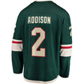 Custom #2 Green MIN Hockey Shirt Top