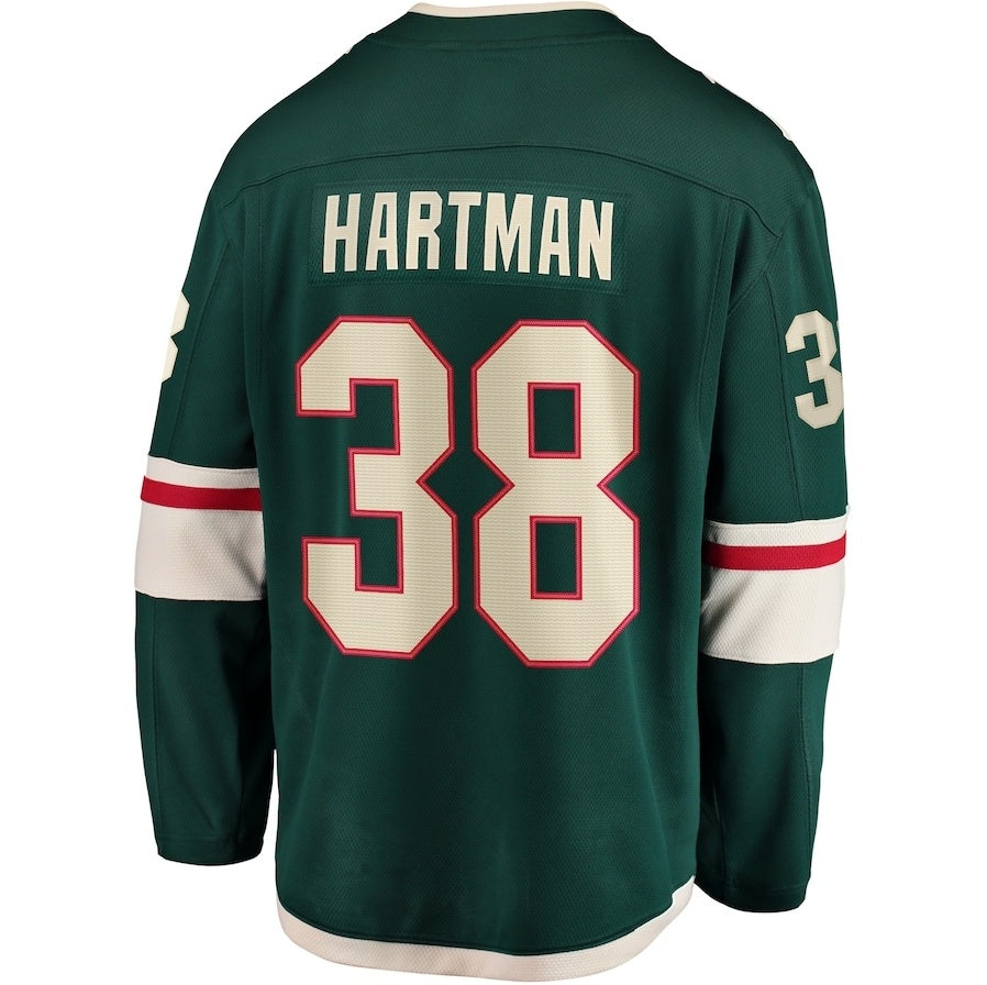 Custom #38 Green MIN Hockey Shirt Top