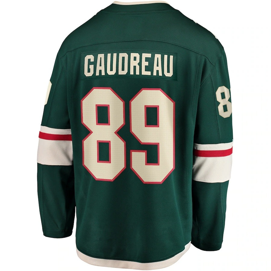 Custom #89 Green MIN Hockey Shirt Top