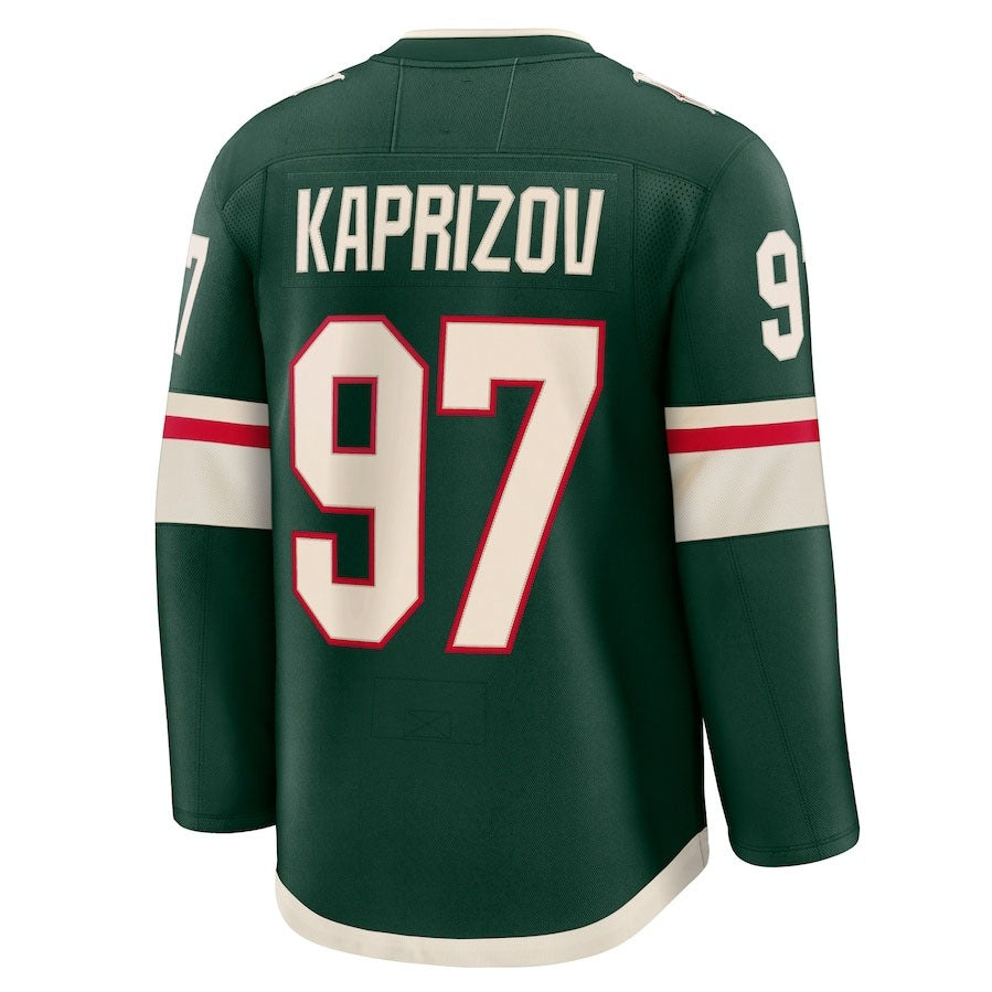Custom #97 Green MIN Hockey Shirt Top