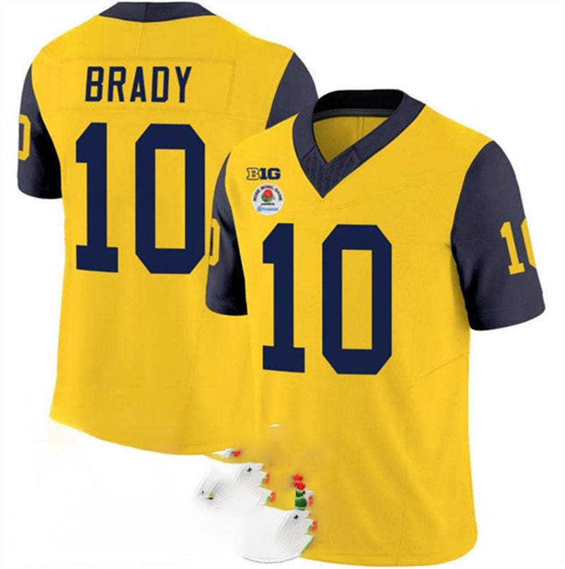 Custom #10 Yellow 2023 College Shirt Top