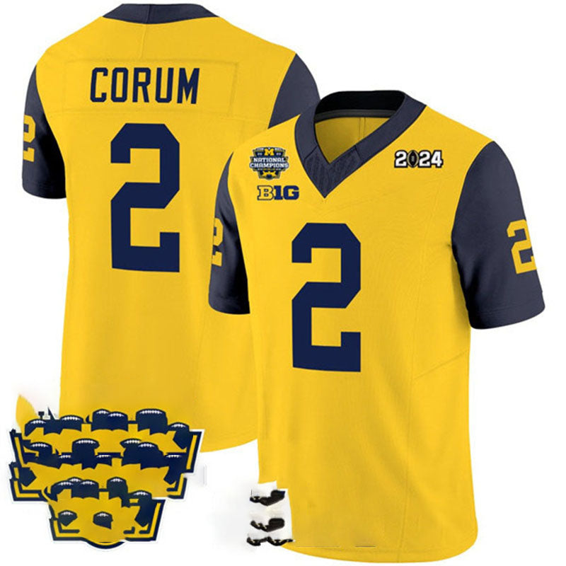 Custom #2 Yellow 2024 College Shirt Top