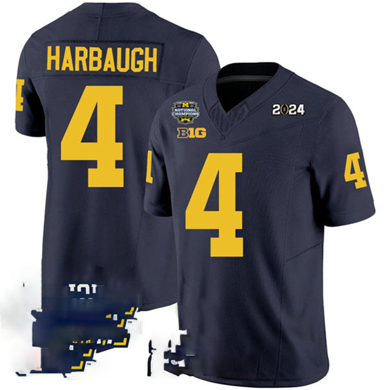 Custom #4 Navy 2024 College Shirt Top