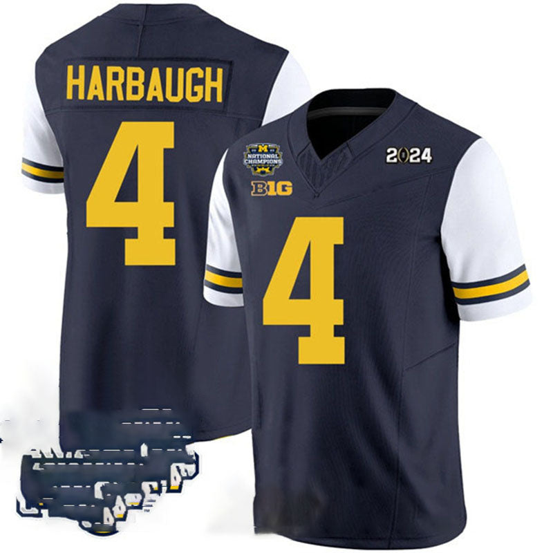 Custom #4 White 2024 College Shirt Top