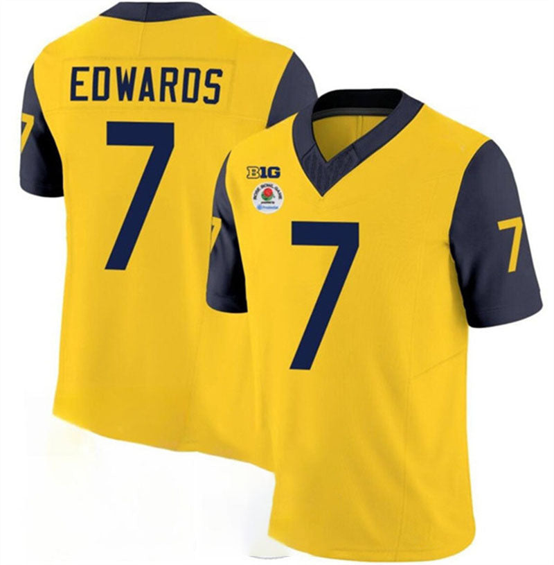 Custom #7 Yellow 2023 College Shirt Top