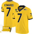 Custom #7 Yellow 2024 College Shirt Top