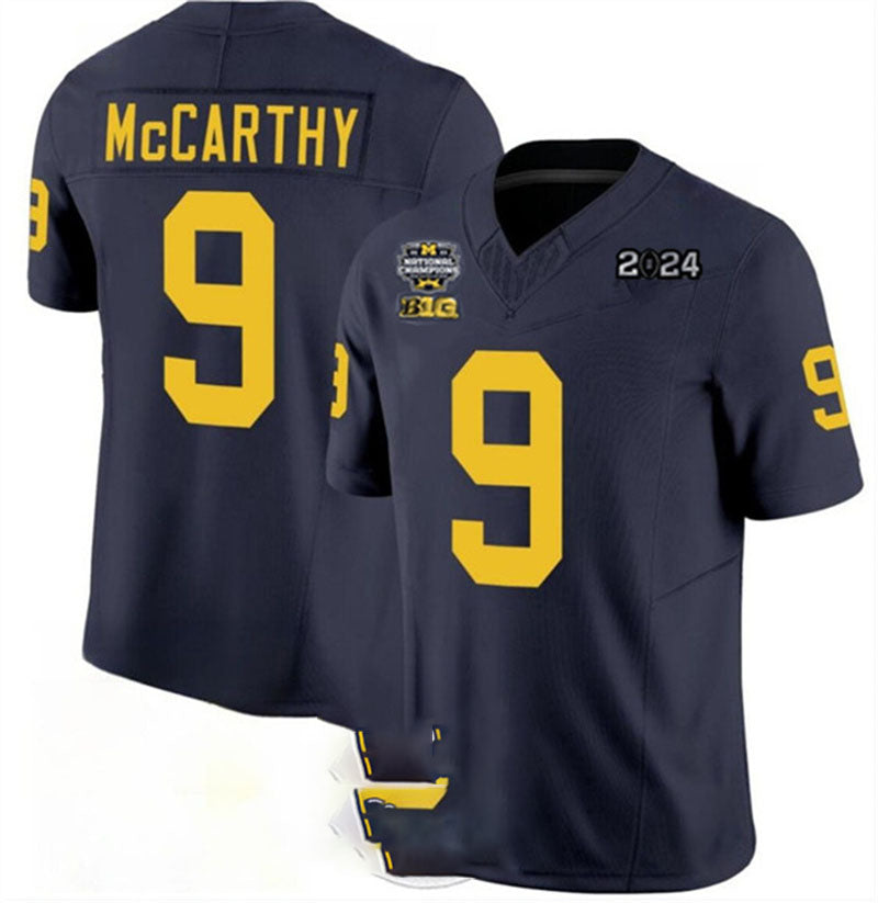Custom #9 Navy 2024 Championship College Shirt Top