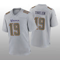 Custom #19 Gray MIN Football Shirt Top
