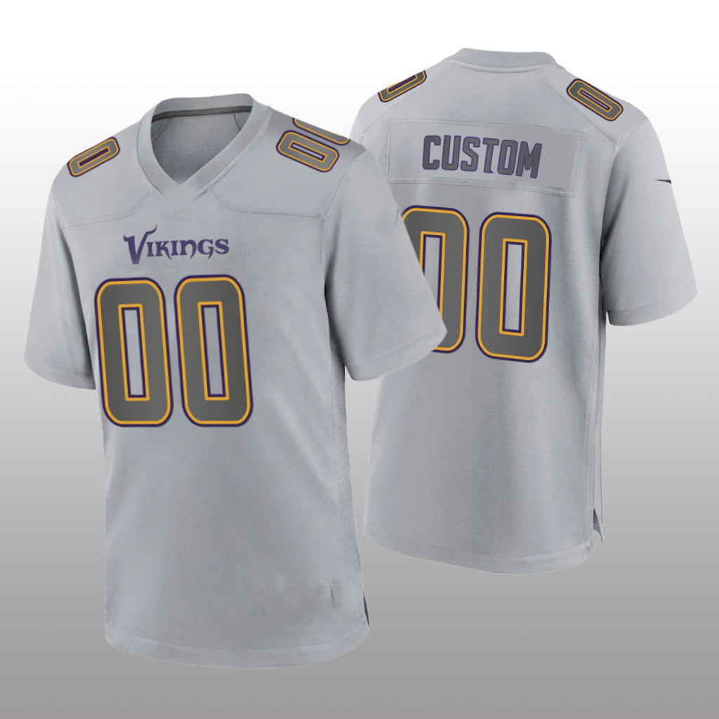 Custom Gray MIN Football Shirt Top