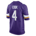 Custom #4 Purple MIN Football Shirt Top