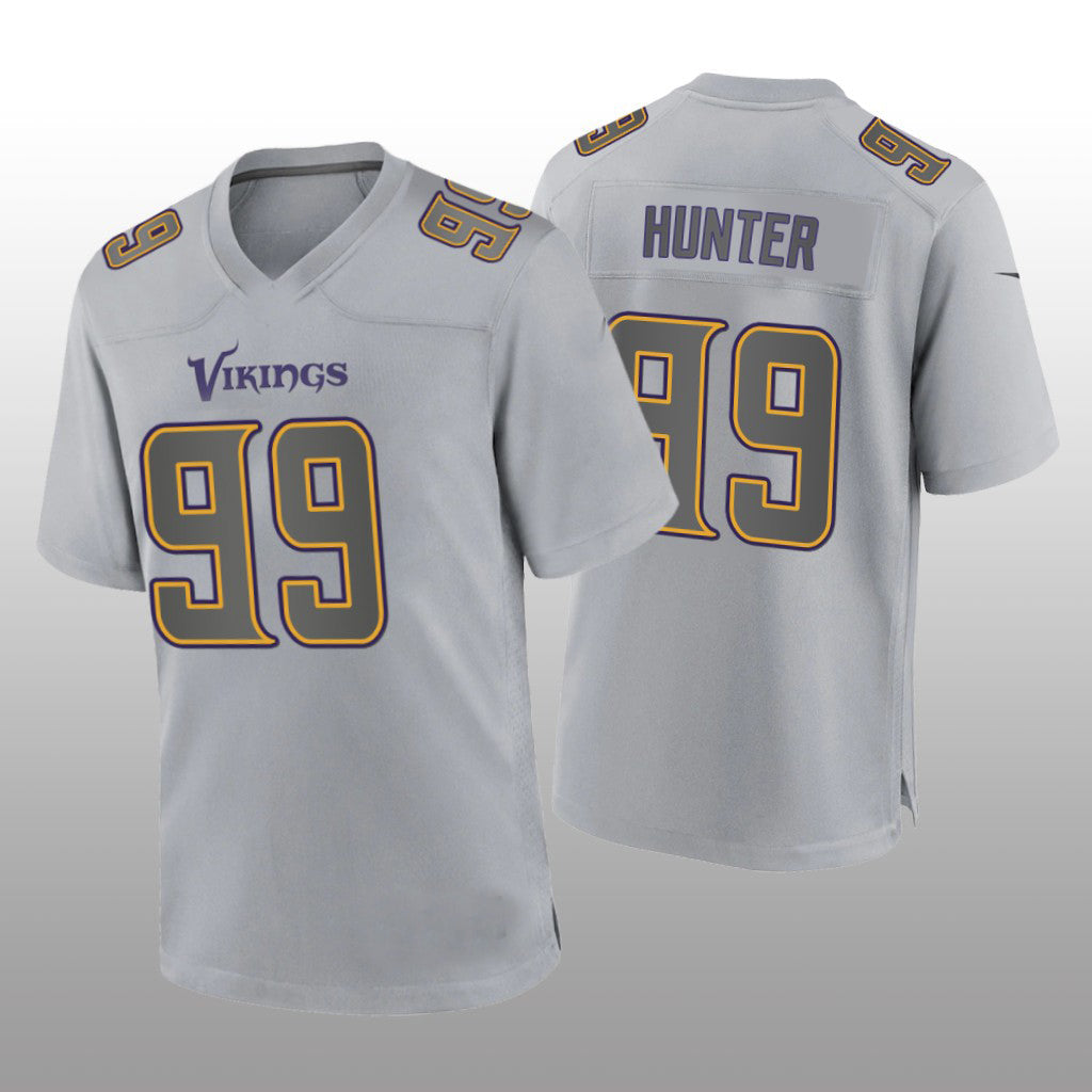 Custom #99 Gray MIN Football Shirt Top