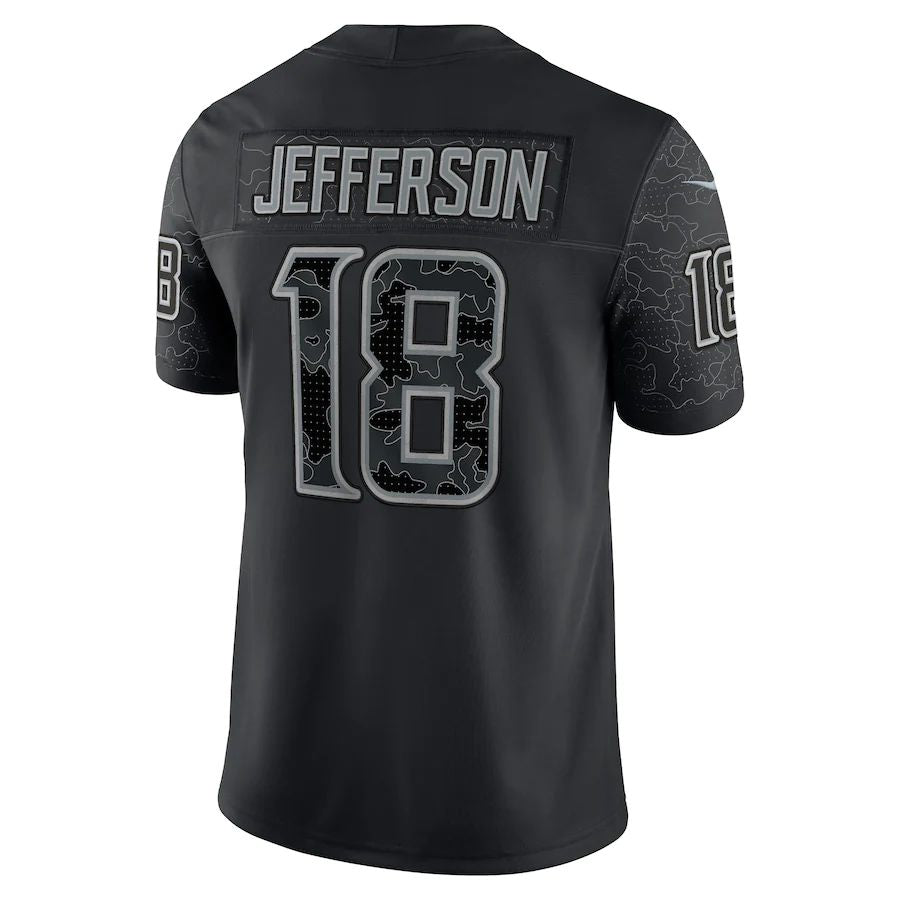 Custom #18 Black MIN Football Shirt Top