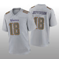 Custom #18 Gray MIN Football Shirt Top