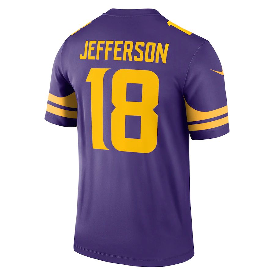 Custom #18 Purple MIN Football Shirt Top