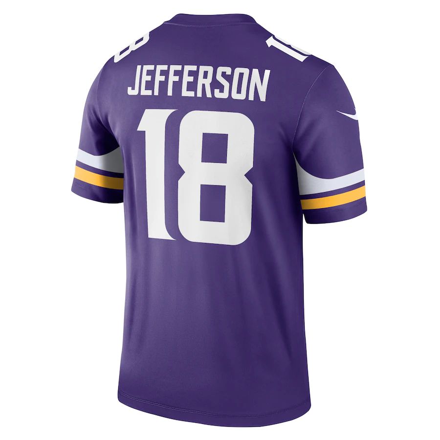Custom #18 Purple MIN Football Shirt Top