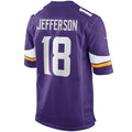 Custom #18 Purple MIN Football Shirt Top