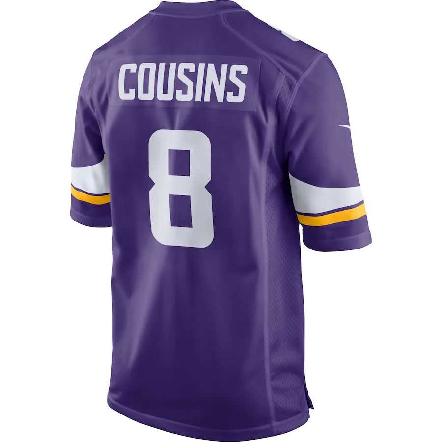 Custom #8 Purple MIN Football Shirt Top