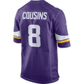Custom #8 Purple MIN Football Shirt Top