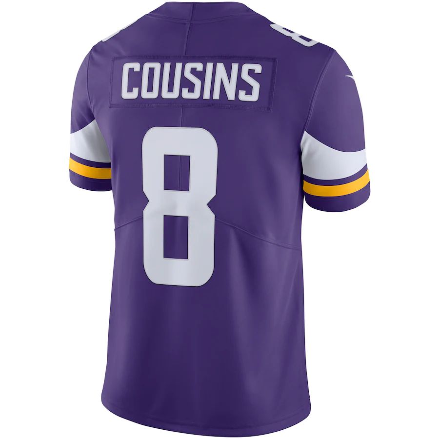 Custom #8 Purple MIN Football Shirt Top