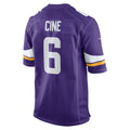 Custom #6 Purple MIN Football Shirt Top