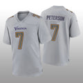 Custom #7 Gray MIN Football Shirt Top