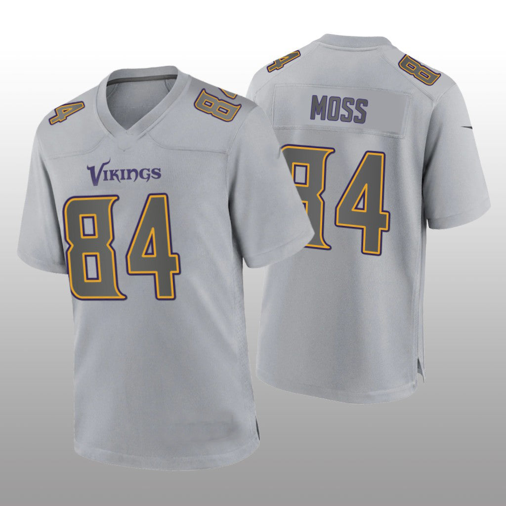 Custom #84 Gray MIN Football Shirt Top