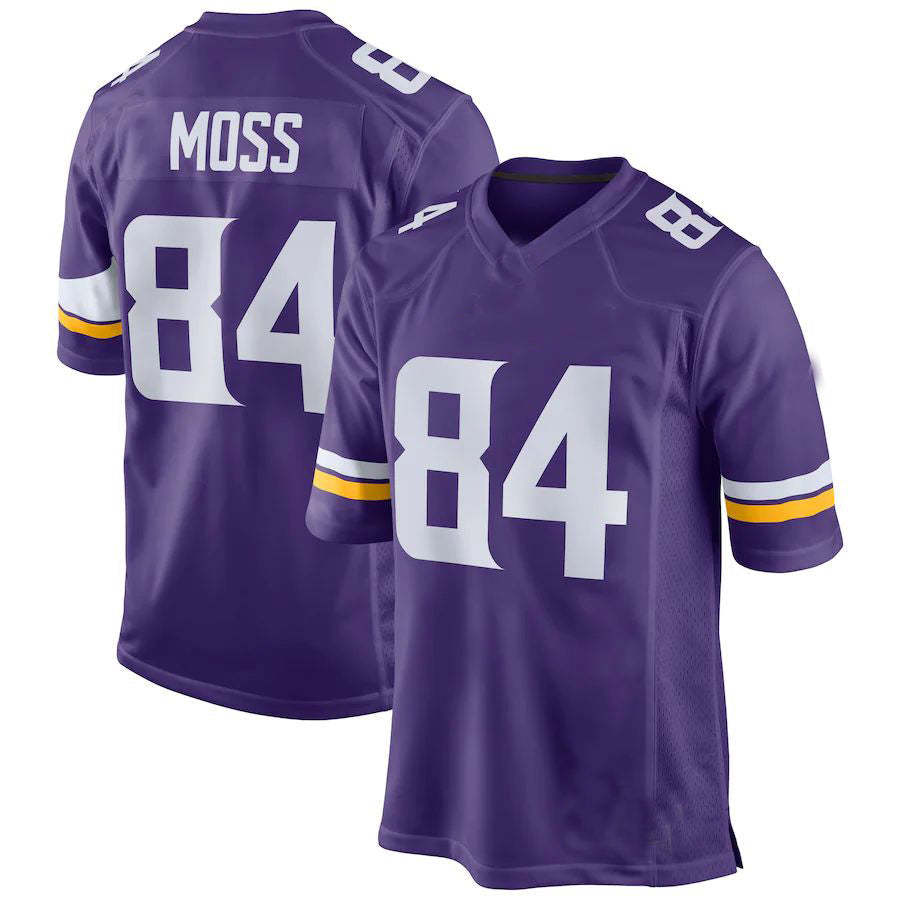 Custom #84 Purple MIN Football Shirt Top