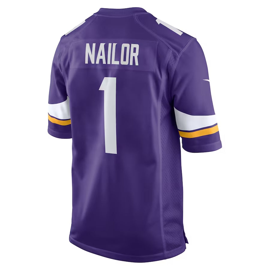 Custom #1 Purple MIN Football Shirt Top