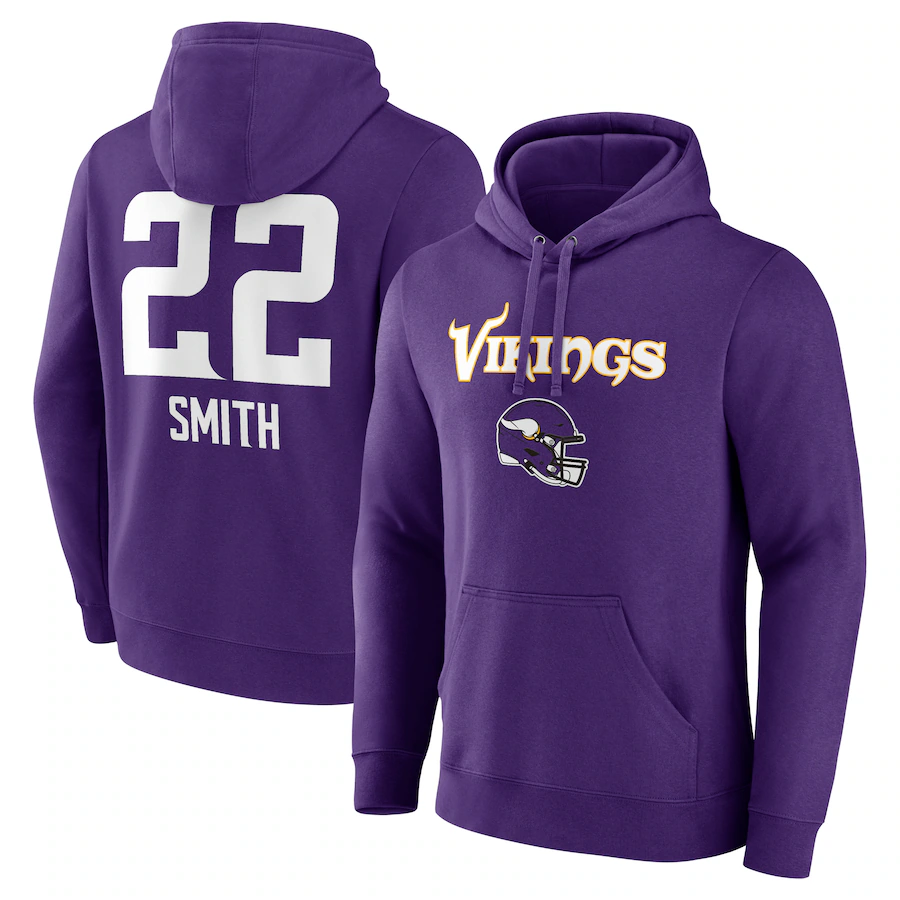 Custom #22 Purple MIN Football Shirt Top