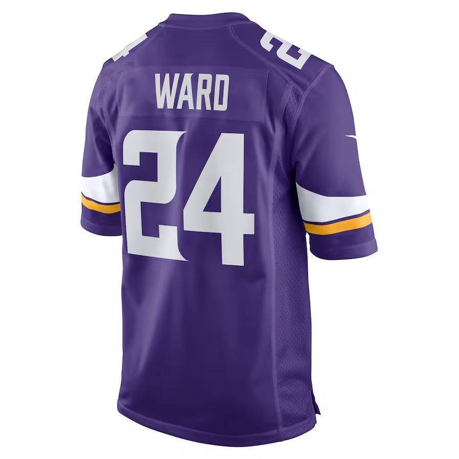 Custom #24 Purple MIN Football Shirt Top