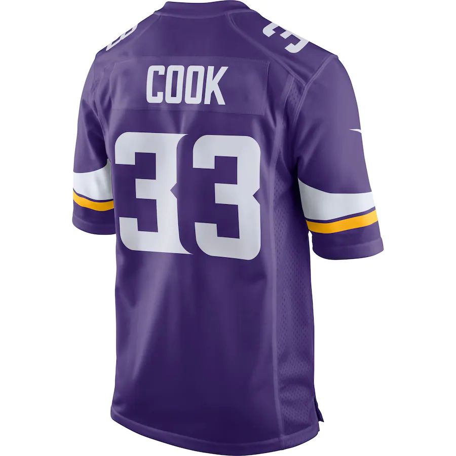 Custom #33 Purple MIN Football Shirt Top
